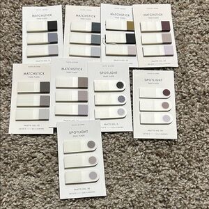 Matchstick and Spotlight Page Flags Set - Gray, White, Purple